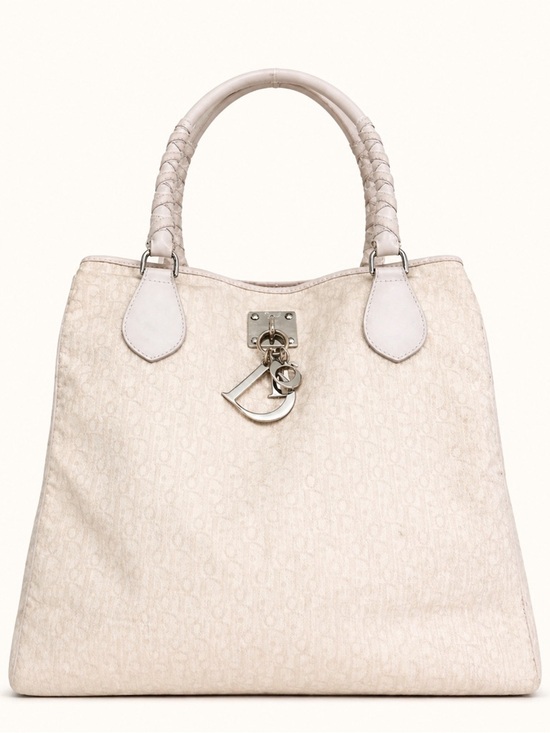 Dior Handbags - Christian Dior Diorissimo Trotter Monogram Canvas Tote Bag Cream